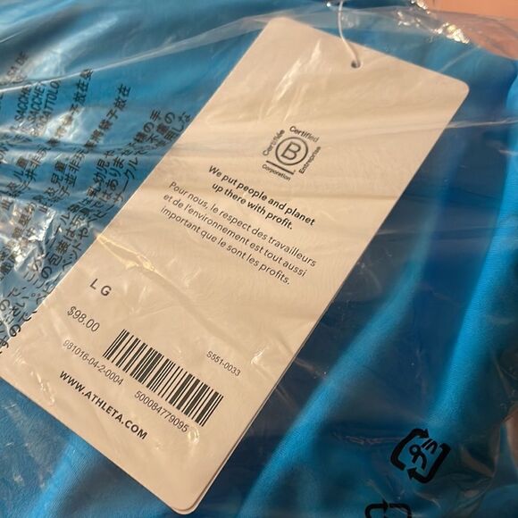 NWT Athleta Malibu One Piece Swimsuit Santorino Blue L - Picture 7 of 7